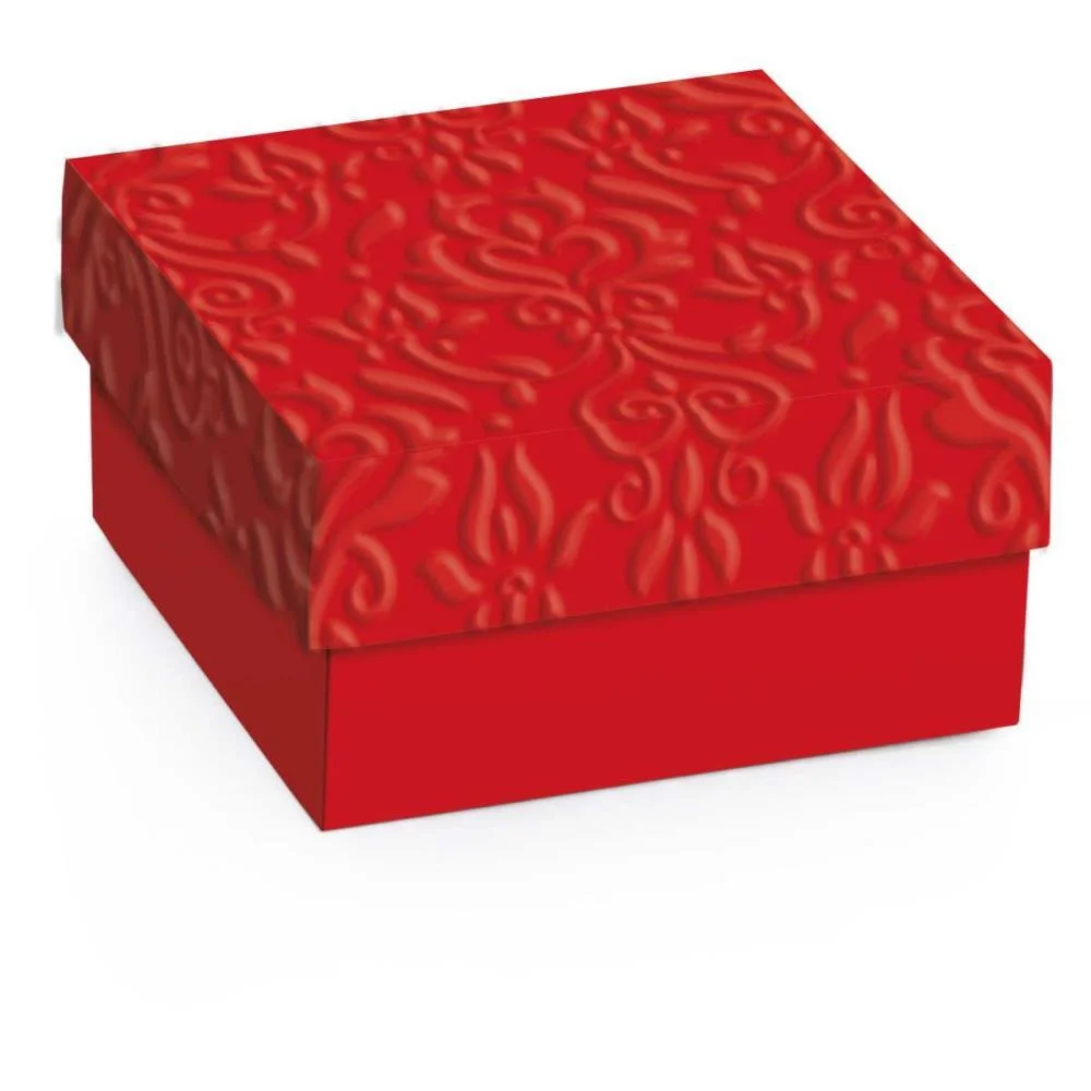 CAIXA PARA PRESENTE COM TAMPA MINI C/RELEVO VERM. G 12CM. CROMUS (PCT.C/10) - imagem 3