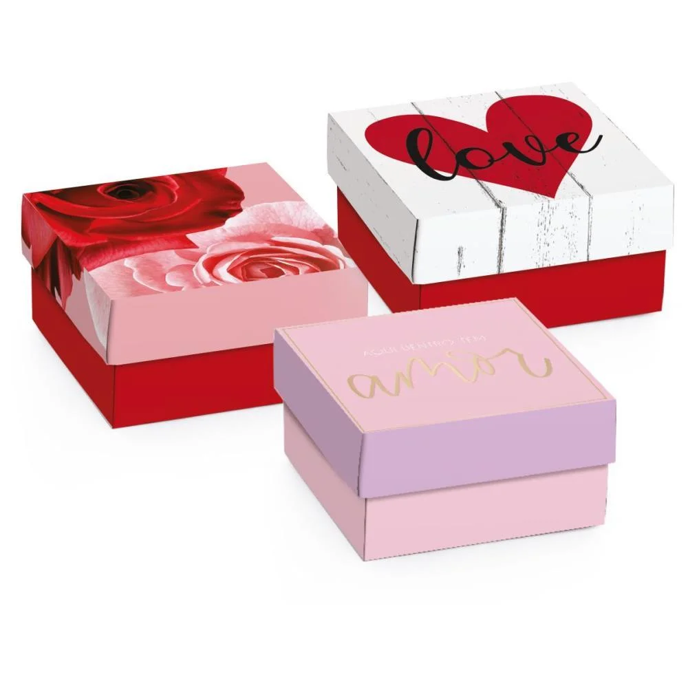 CAIXA PARA PRESENTE COM TAMPA MINI QUADR. G 12X12X4 (S) CROMUS (PCT.C/10) - imagem 4