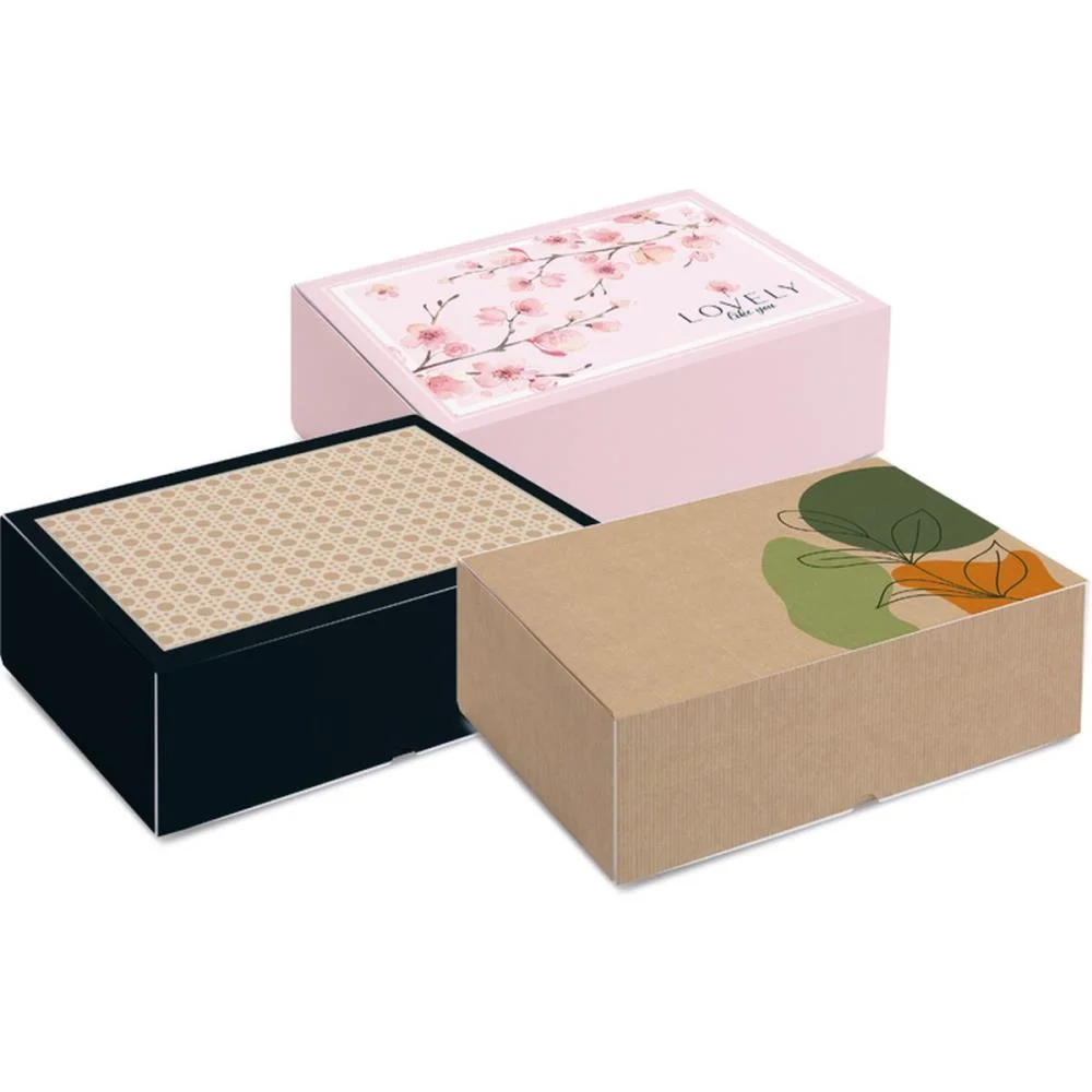 CAIXA PARA PRESENTE RET REALCE 25X17X8,5CM SORTIDO CROMUS (PCT.C/10) - imagem 3