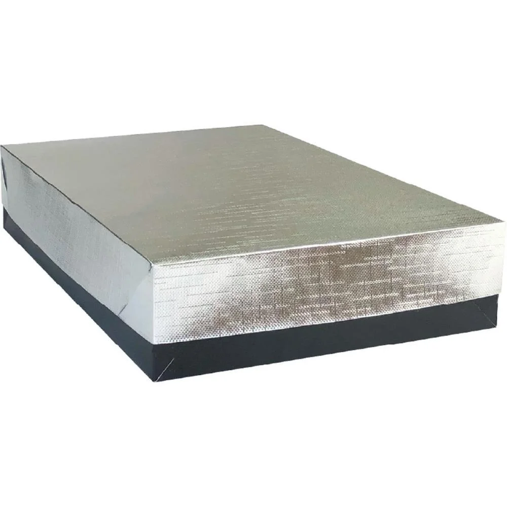 CAIXA PARA PRESENTE COM TAMPA VENEZA GD 35X25,5X7,5 PRATA CRISTINA (PCT.C/10) - imagem 2