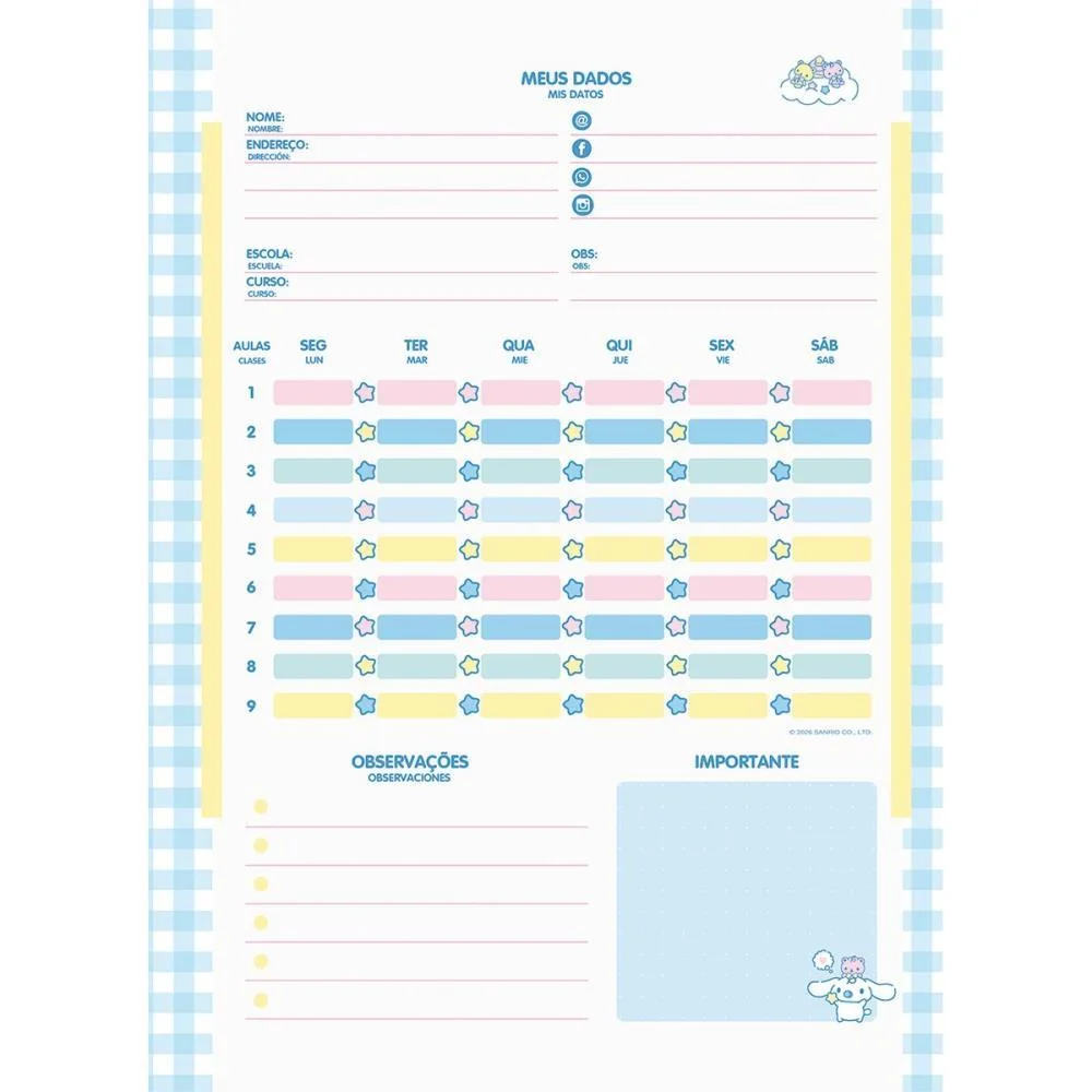 CADERNO 01X1 CAPA DURA CINNAMONROLL 80FLS. I.A JANDAIA (PCT.C/04) - imagem 11