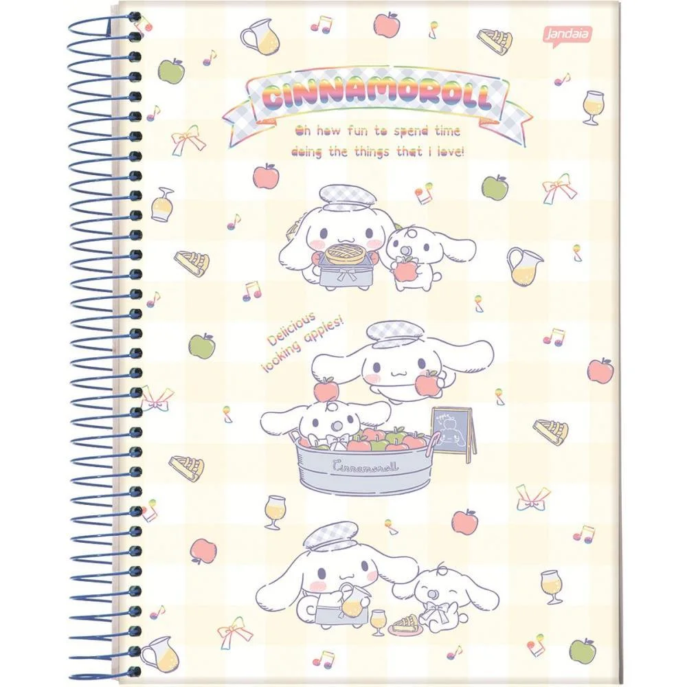 CADERNO 01X1 CAPA DURA CINNAMONROLL 80FLS. I.A JANDAIA (PCT.C/04) - imagem 5