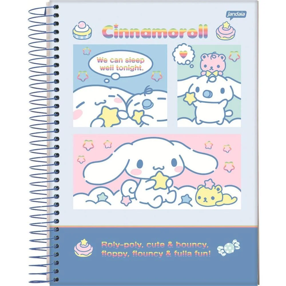 CADERNO 01X1 CAPA DURA CINNAMONROLL 80FLS. I.A JANDAIA (PCT.C/04) - imagem 6