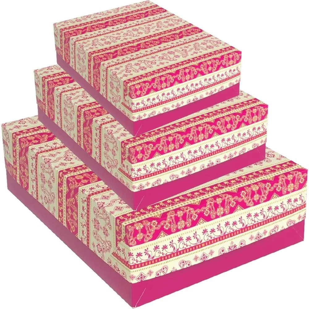 CAIXA PARA PRESENTE COM TAMPA GD 35X25,5X7,5 ARABESCO (S) CRISTINA (PCT.C/12) - imagem 5