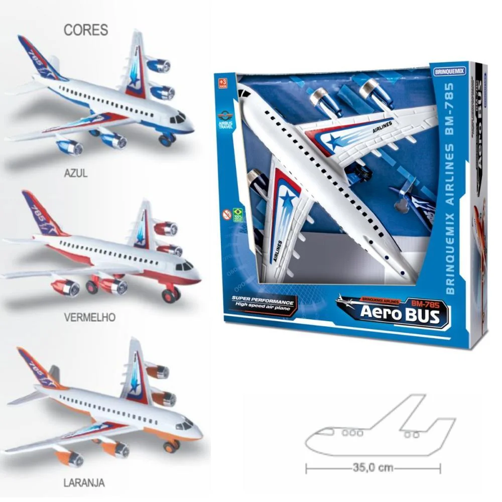 AERONAVES AVIAO AEROBUS CONCEPT 33CM(S) BRINQUEMIX (UNIDADE) - imagem 3