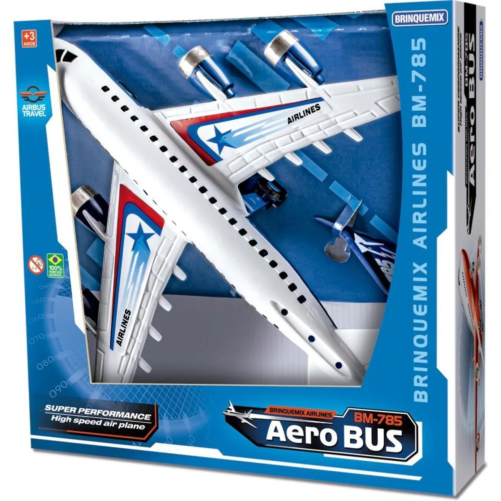 AERONAVES AVIAO AEROBUS CONCEPT 33CM(S) BRINQUEMIX (UNIDADE) - imagem 8