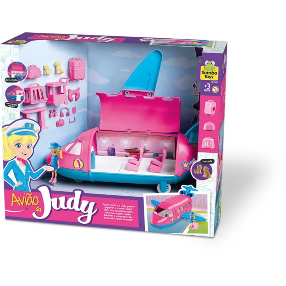AERONAVES AVIAO DA JUDY C/ACESSORIOS SAMBA TOYS (UNIDADE) - imagem 5
