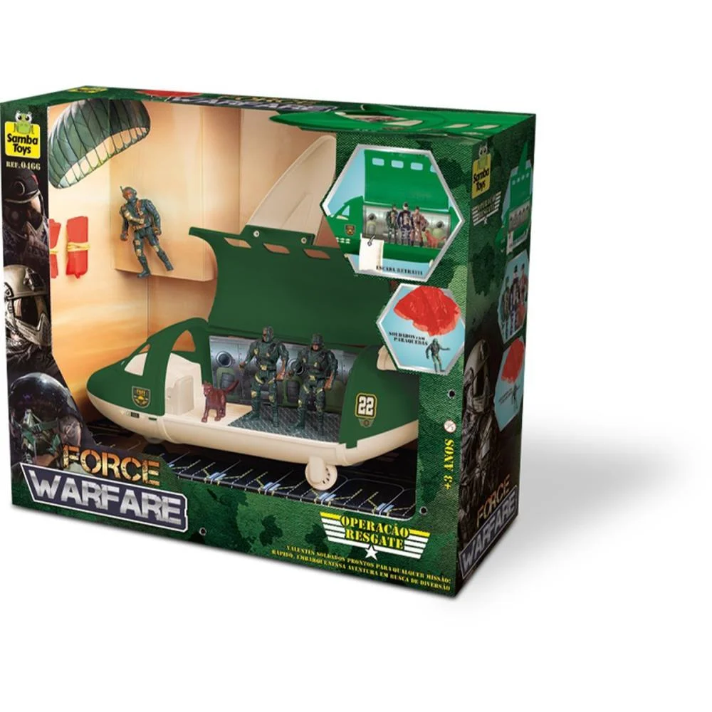 AERONAVES AVIAO FORCE MILITAR C/ACESSORI SAMBA TOYS (UNIDADE) - imagem 5