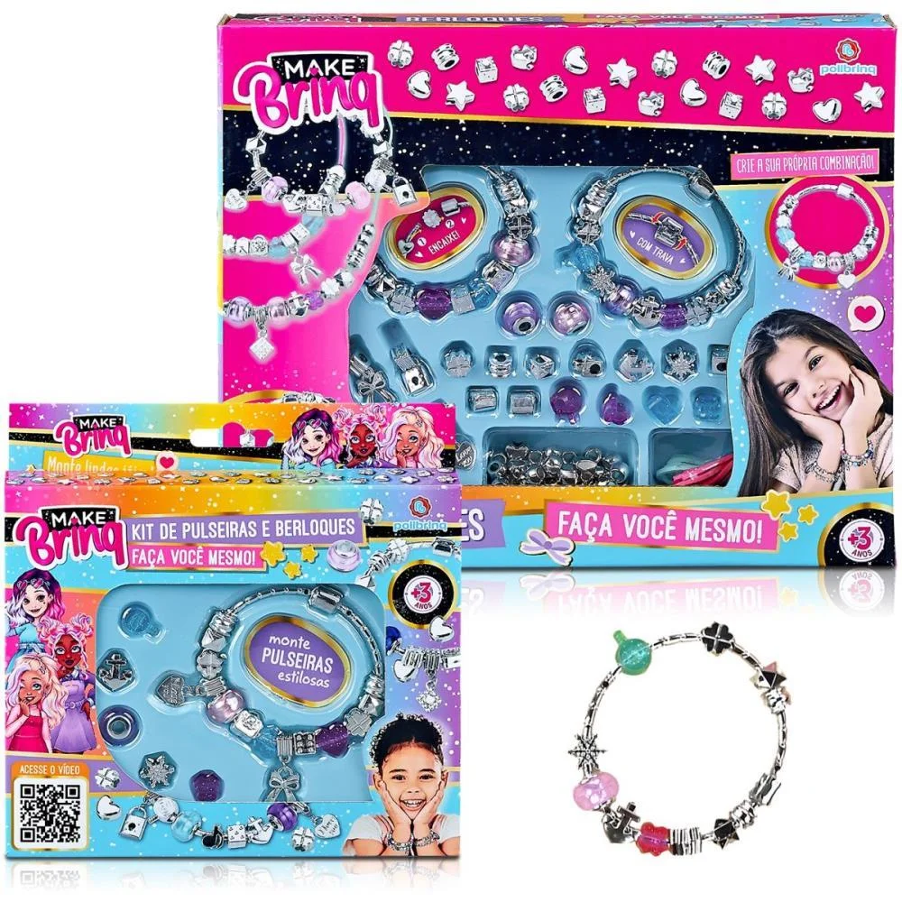 BIJUTERIA E MICANGA MAKE BRINQ BERLOQUES C/PULSEIR POLIBRINQ (KIT) - imagem 4