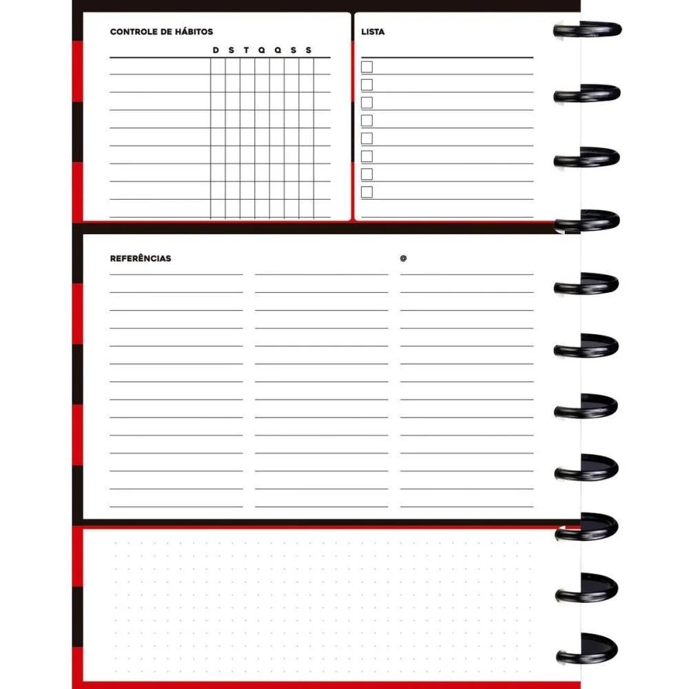 CADERNO 01X1 CAPA DURA FLAMENGO MOD.2-  DISCO 80FLS KIT (UNIDADE) - imagem 4