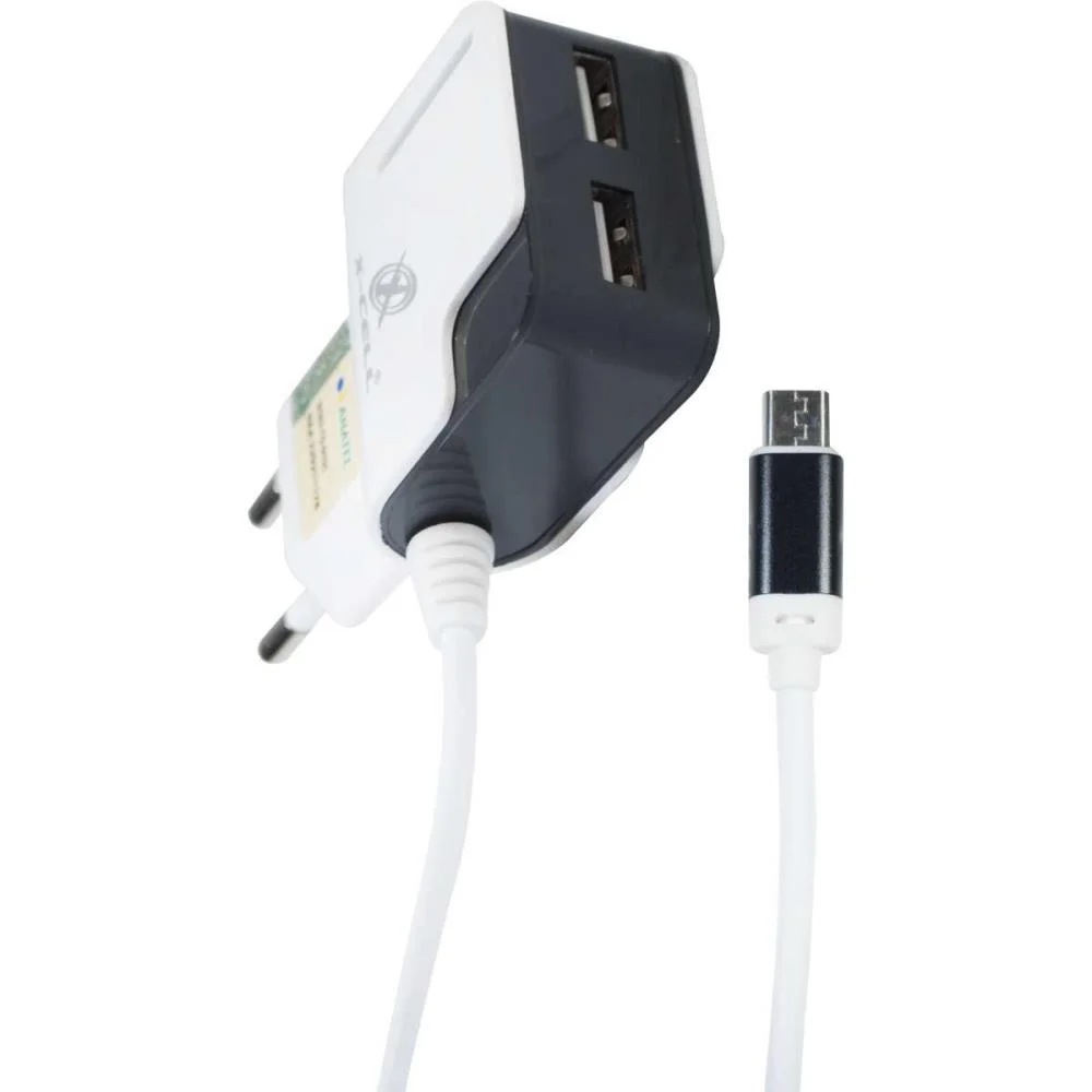 CARREGADOR CELULAR DE PAREDE MICRO V8 2ENTRADAS USB 3.1A FLEX (UNIDADE) - imagem 3