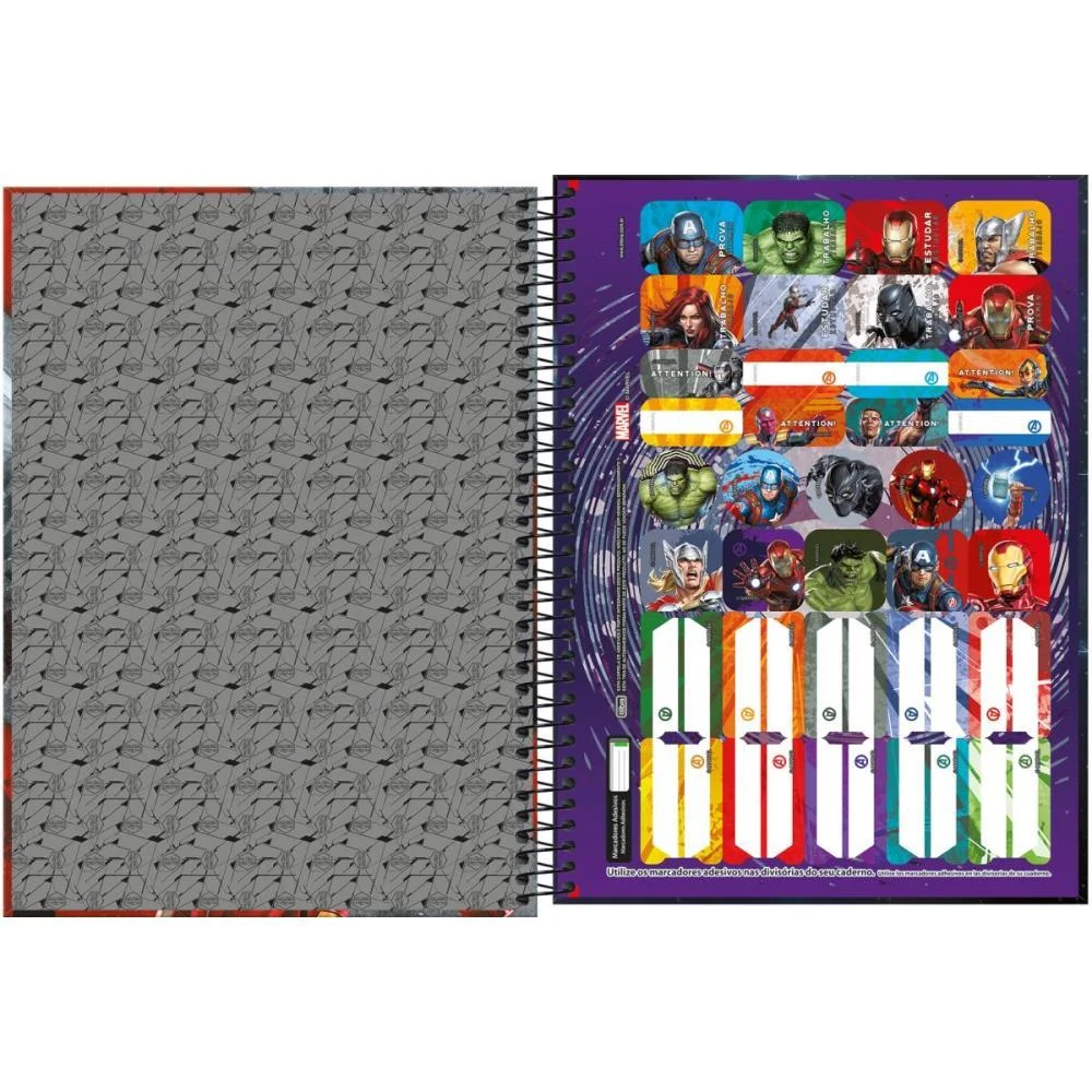 CADERNO 01X1 CAPA DURA AVENGERS 80FLS. TILIBRA (PCT.C/04) - imagem 3