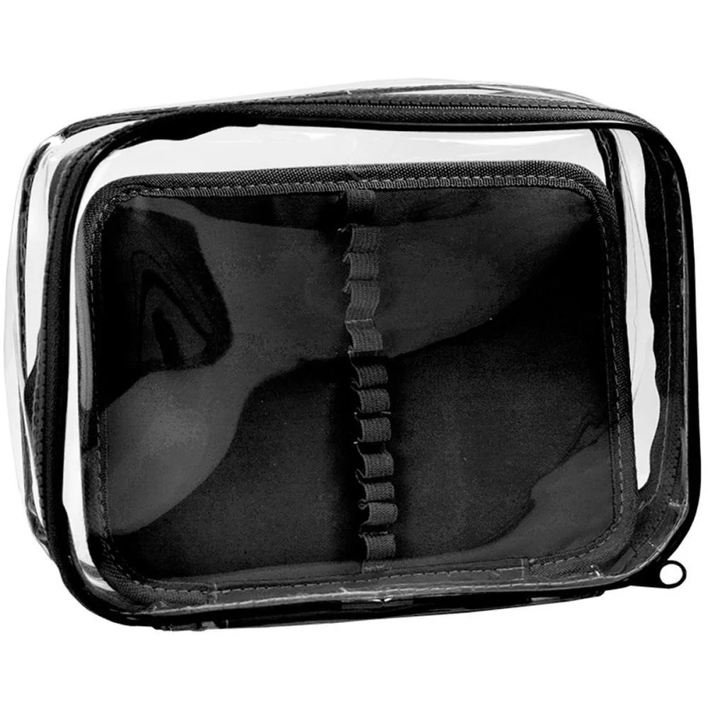 ESTOJO BOX PVC PRETO CRISTAL G C/DIVISORI DAC (UNIDADE) - imagem 3