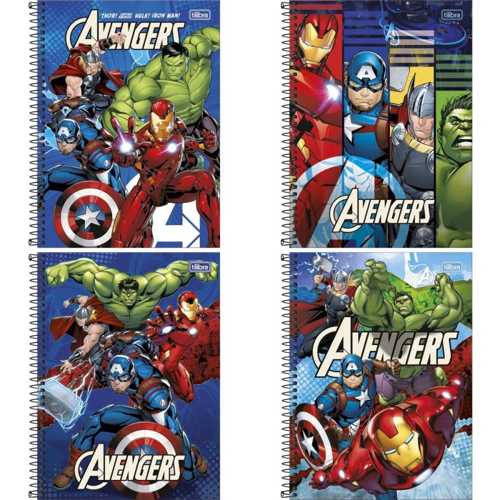 CADERNO 01X1 CAPA DURA AVENGERS 80FLS FIT TILIBRA (PCT.C/04) - imagem 2