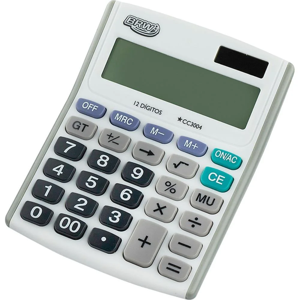 CALCULADORA DE MESA 12 DIGITOS SOLAR BRANCA BRW (UNIDADE) - imagem 3