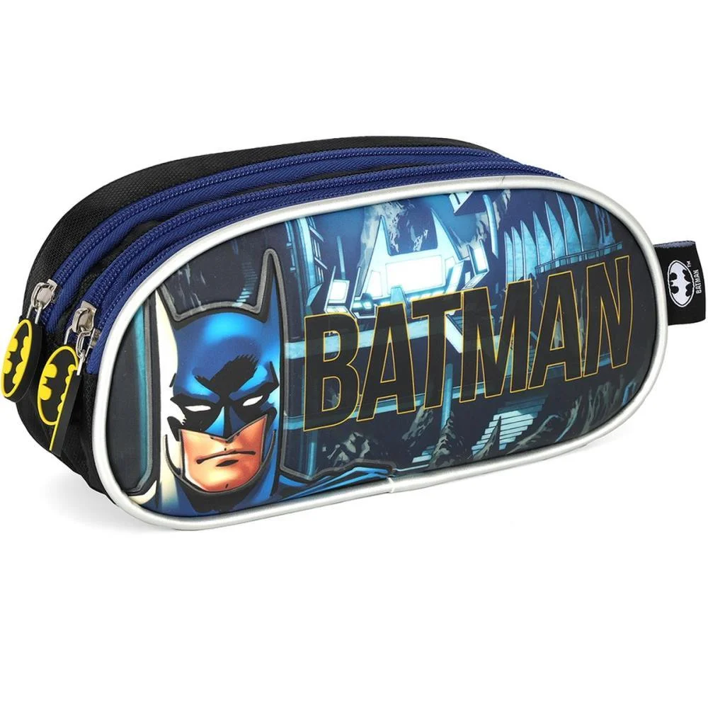 ESTOJO TRIPLO BATMAN PRETO LUXCEL (UNIDADE) - imagem 4