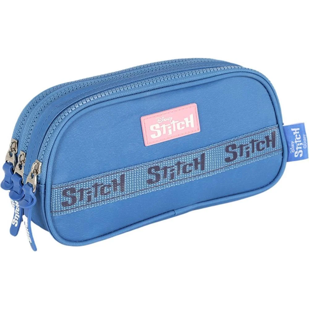 ESTOJO TRIPLO STITCH AZUL LUXCEL (UNIDADE) - imagem 3