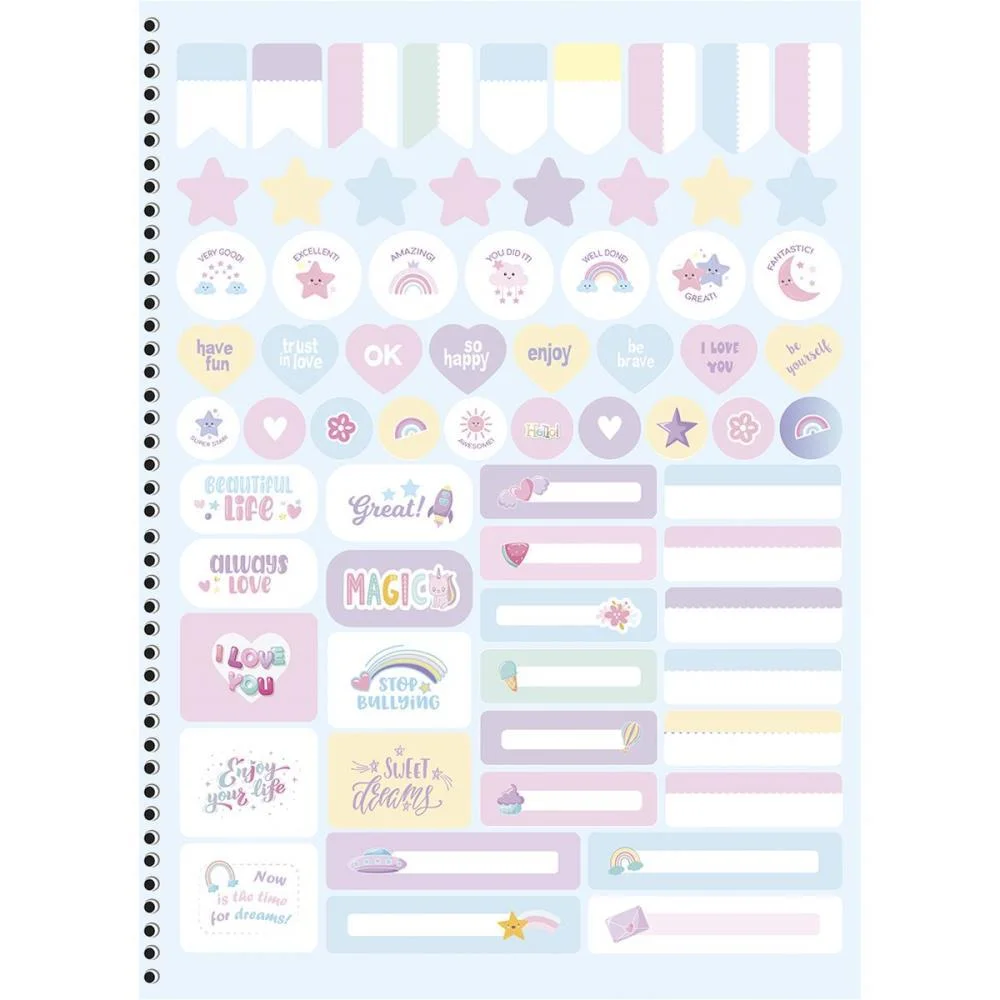 CADERNO 01X1 CAPA DURA ARC-EN-CIEL 80F ANIMATIVA (PCT.C/04) - imagem 4