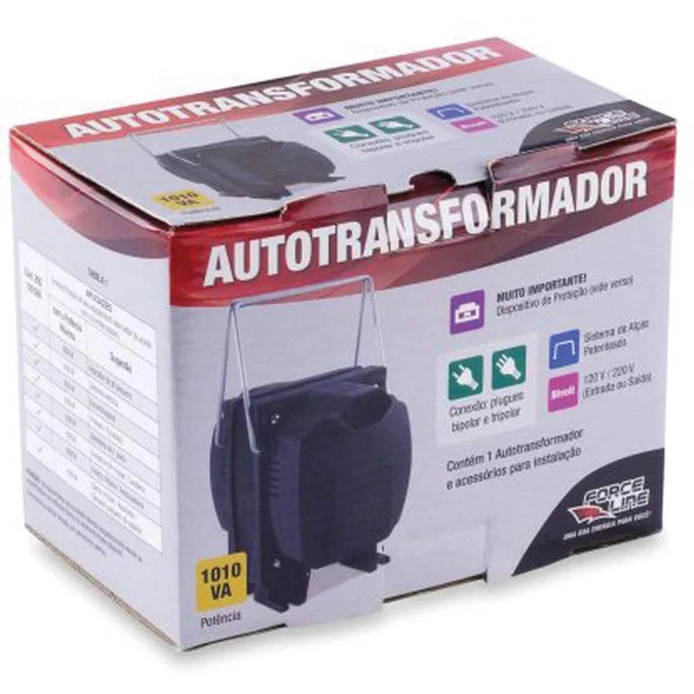 AUTO TRANSFORMADOR 1010 VA BIVOLT TRIPOLAR FORCE LINE (UNIDADE) - imagem 3