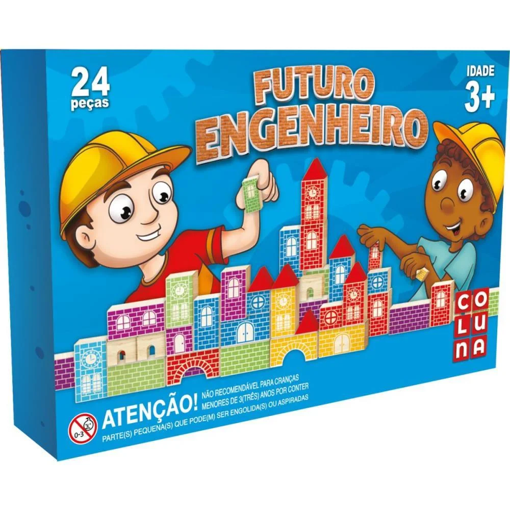 BRINQUEDO PARA MONTAR FUTURO ENGENHEIRO 24PC MADEIRA COLUNA (UNIDADE) - imagem 4