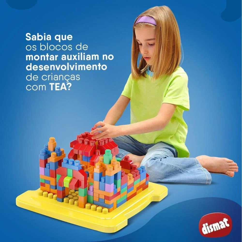 BRINQUEDO PARA MONTAR MESA MONTA MAIS BLOCOLAND 220 DISMAT (UNIDADE) - imagem 6