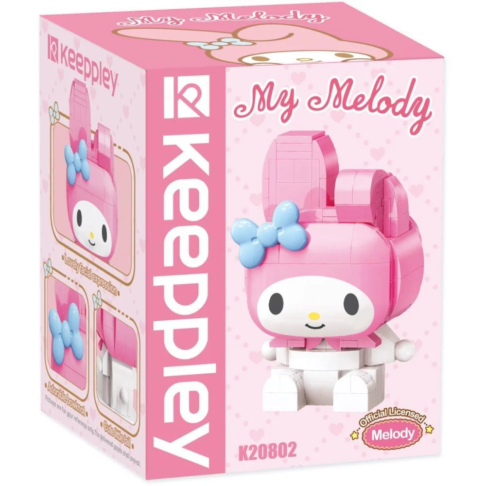BRINQUEDO PARA MONTAR HELLO KITTY MY MELODY 180PECAS KEEPPLAY (UNIDADE) - imagem 4