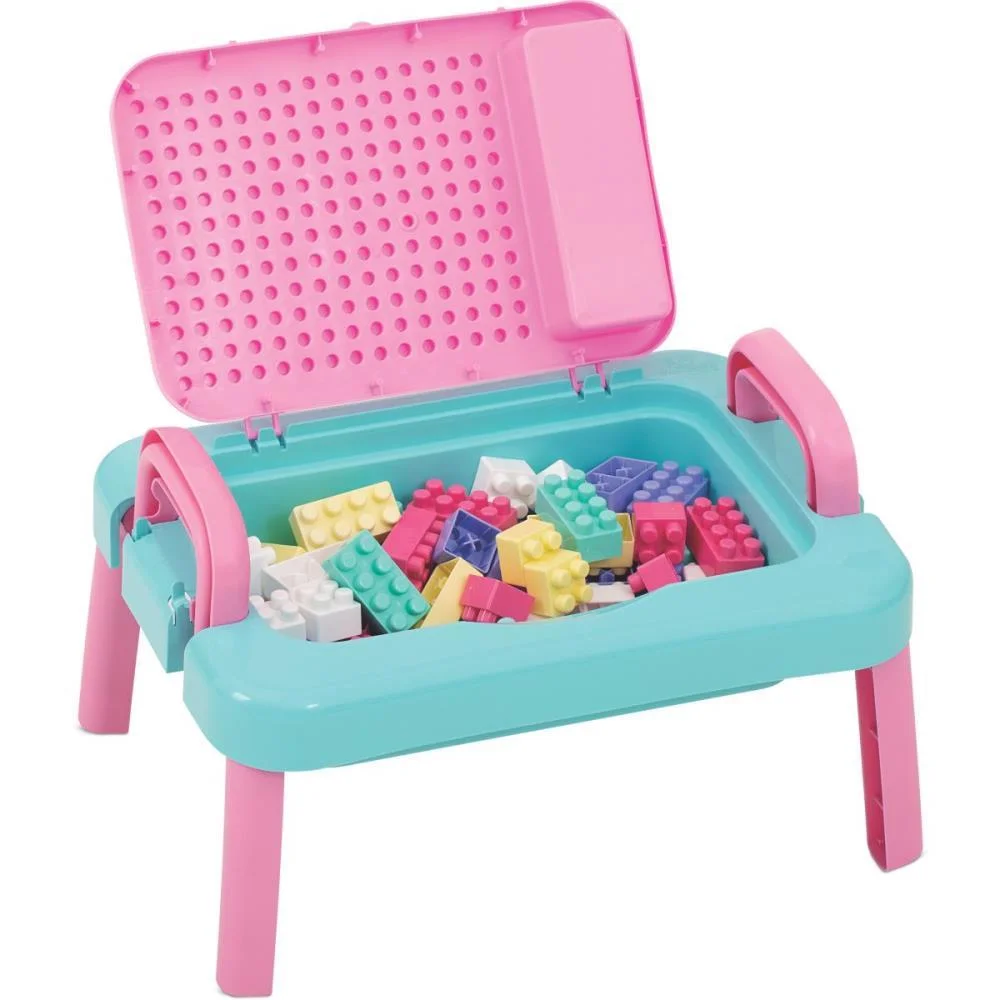 BRINQUEDO PARA MONTAR MESA MERCOBLOCKS CHARMOSA 64PC MERCO TOYS (UNIDADE) - imagem 4