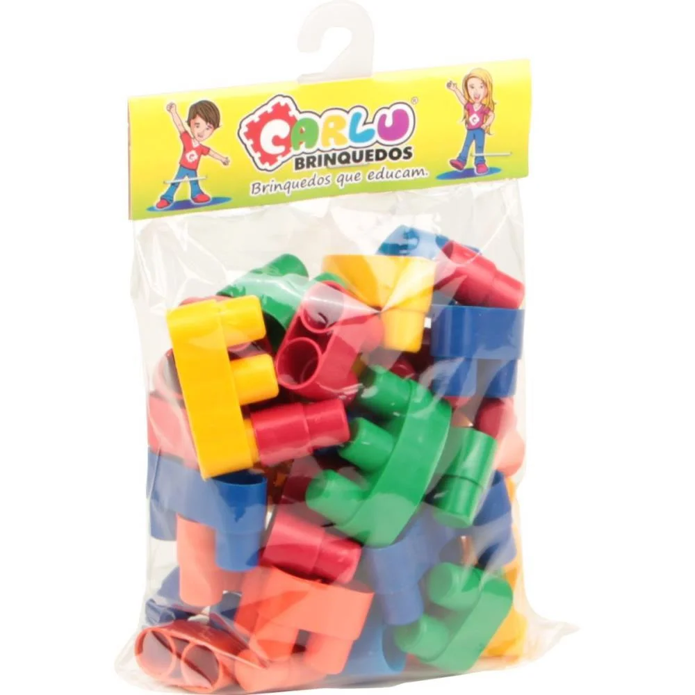 BRINQUEDO PARA MONTAR CONECTANDO FORMAS 40PECAS PLAS CARLU (UNIDADE) - imagem 3