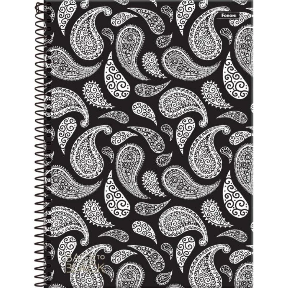 CADERNO 01X1 CAPA DURA BACK TO BLACK 80FLS. FORONI (PCT.C/04) - imagem 2