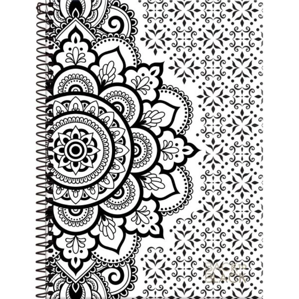 CADERNO 01X1 CAPA DURA BACK TO BLACK 80FLS. FORONI (PCT.C/04) - imagem 3