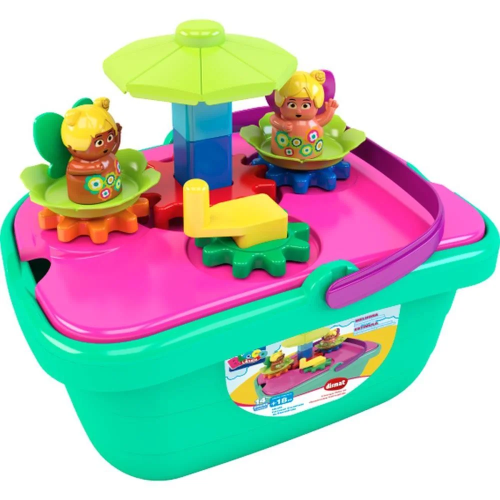 BRINQUEDO PARA MONTAR CARROSSEL ENCANTADO 14PCS BLOC DISMAT (UNIDADE) - imagem 2