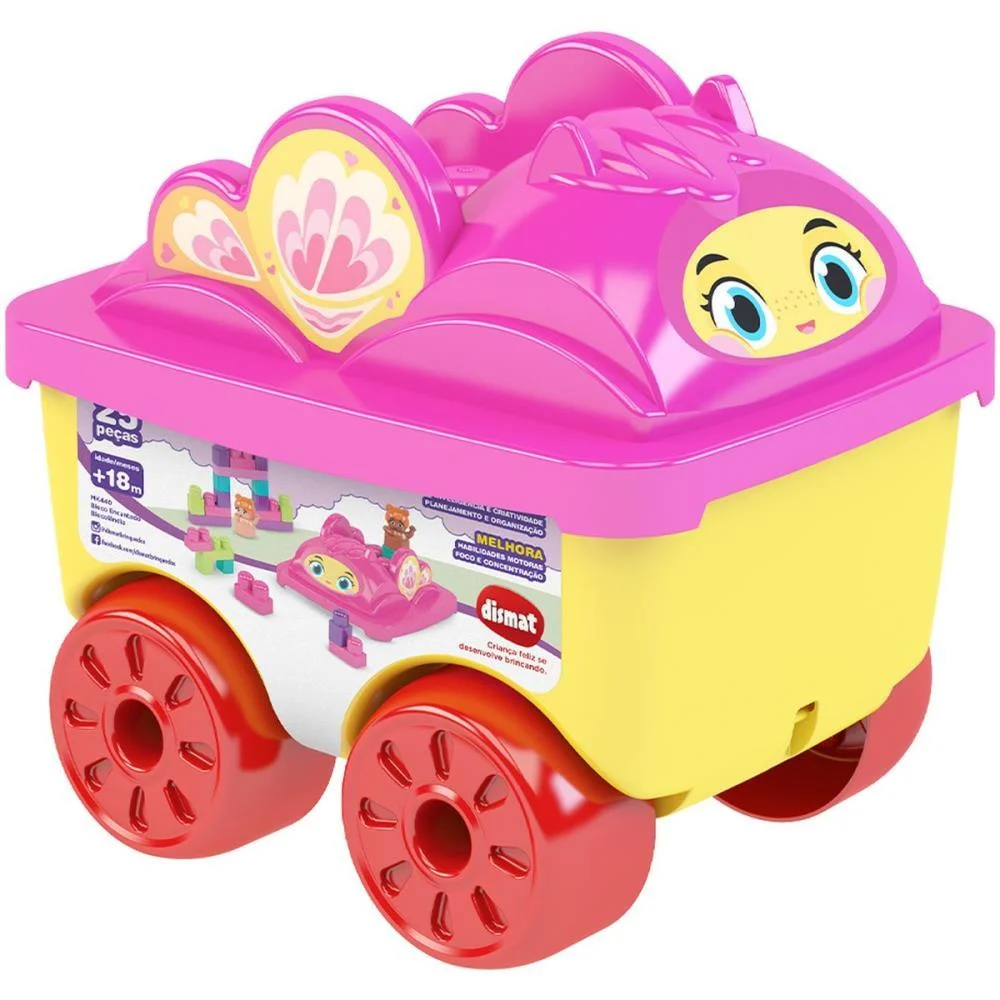 BRINQUEDO PARA MONTAR CARRO ENCANTADO BLOCOLANDIA 25 DISMAT (UNIDADE) - imagem 2