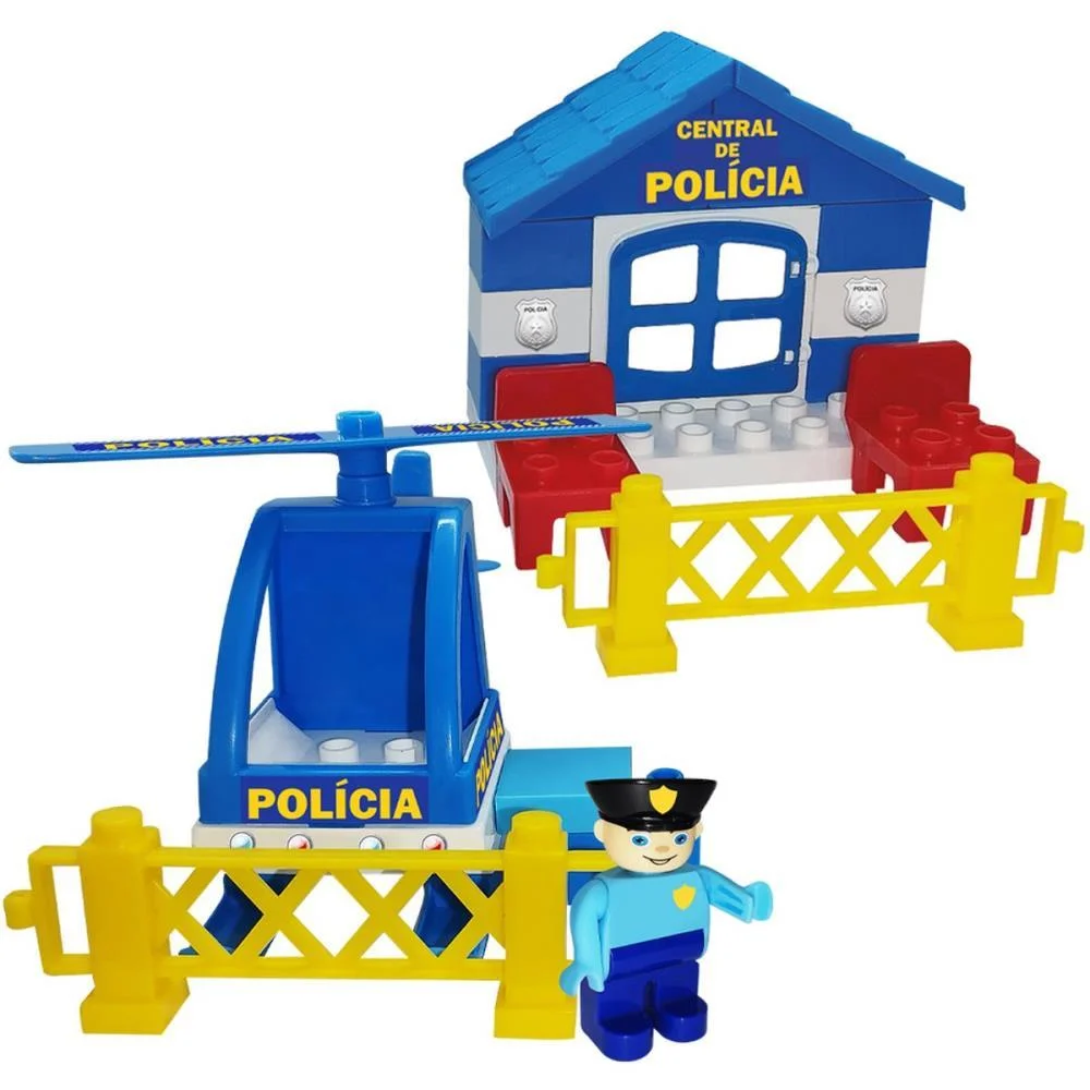 BRINQUEDO PARA MONTAR BRINCANDO DE POLICIA MONTE LIBANO (UNIDADE) - imagem 2