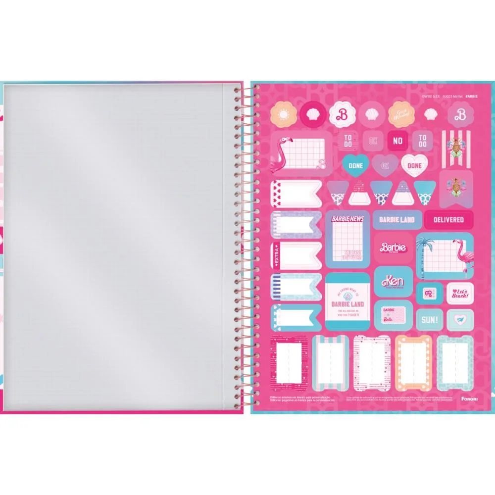 CADERNO 01X1 CAPA DURA BARBIE THE MOVIE  80F FORONI (PCT.C/04) - imagem 7