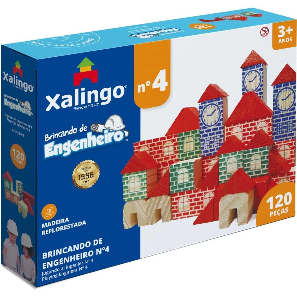 BRINQUEDO PARA MONTAR BRINCANDO DE ENGENHEIRO 120PC XALINGO (UNIDADE) - imagem 3