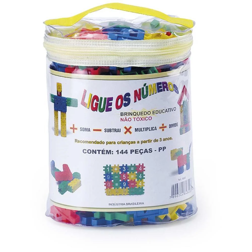 BRINQUEDO PARA MONTAR LIGUE NUMEROS 144 PECAS MONTE LIBANO (UNIDADE) - imagem 2