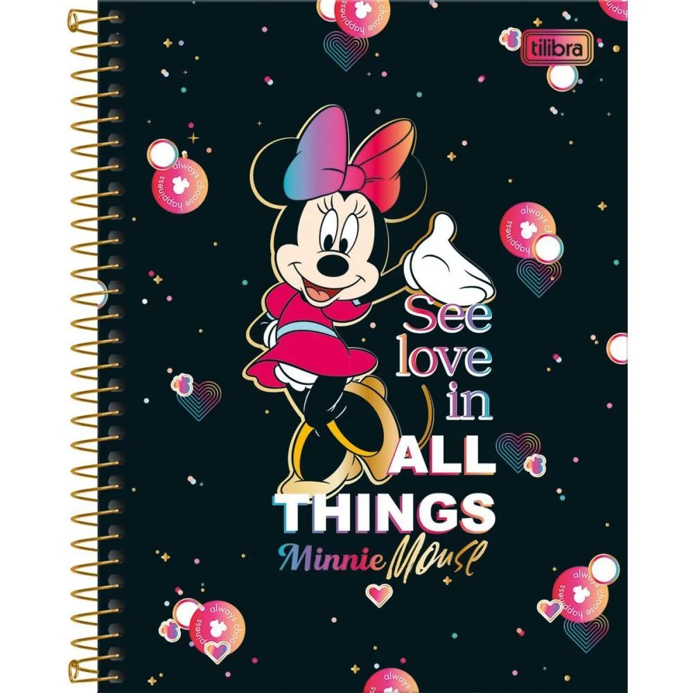 CADERNO 01X1 CP.DURA COLEGIAL MINNIE 80FLS TILIBRA (PCT.C/04) - imagem 5