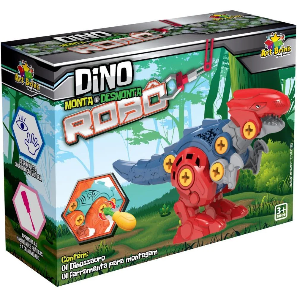 BRINQUEDO PARA MONTAR DINOSSAURO MONTA E DESMONTA (S ART BRINK (UNIDADE) - imagem 7