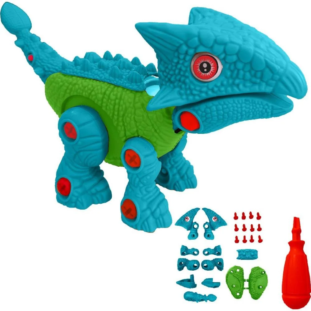 BRINQUEDO PARA MONTAR ANQUILOSSAURO MONTA E DESMONTA HOMEPLAY (UNIDADE) - imagem 3