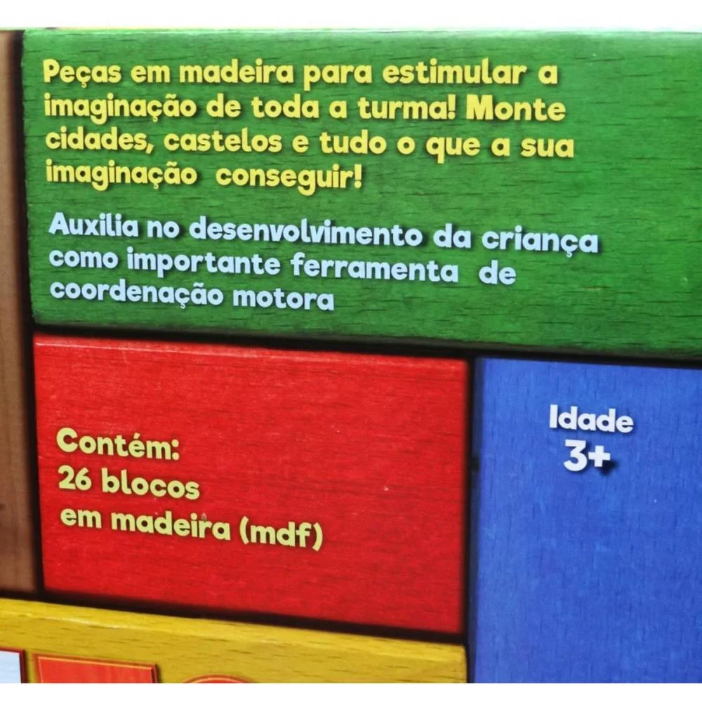 BRINQUEDO PARA MONTAR BLOKITOS DE MADEIRA 26 PECAS PAIS E FILHOS (UNIDADE) - imagem 10