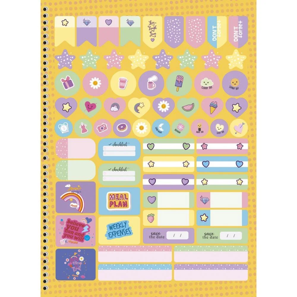 CADERNO 01X1 CAPA DURA BE HAPPY 80F ANIMATIVA (PCT.C/04) - imagem 7