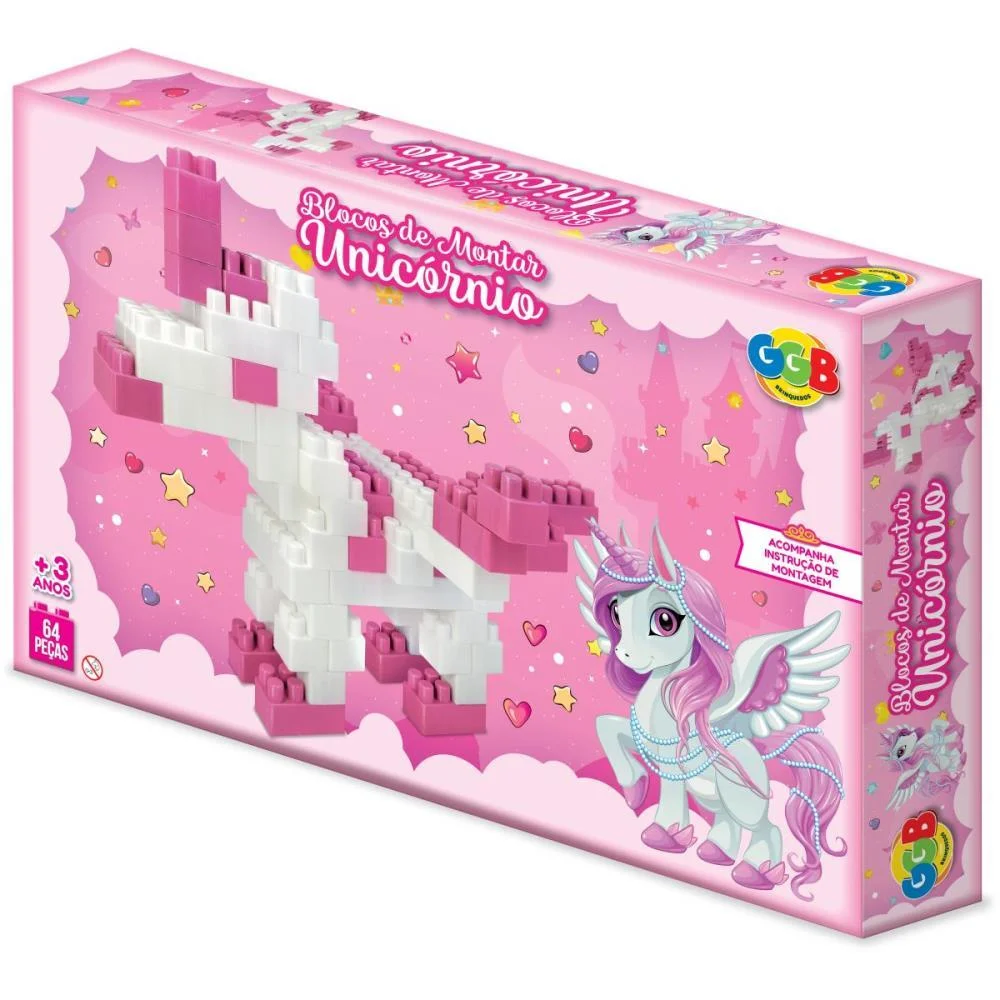 BRINQUEDO PARA MONTAR BLOCOS UNICORNIO GGB PLAST (UNIDADE) - imagem 5