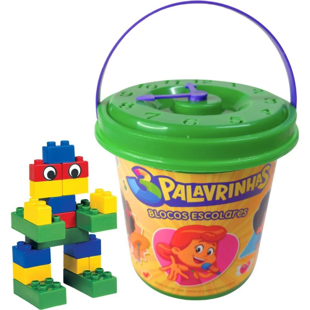 BRINQUEDO PARA MONTAR 3 PALAVRINHAS BLOCOS 30 PCS BIG STAR (UNIDADE) - imagem 2