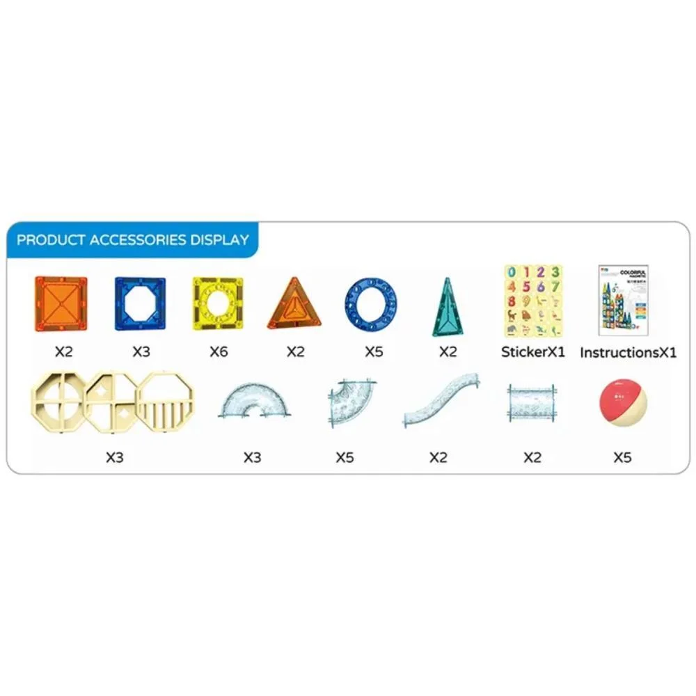 BRINQUEDO PARA MONTAR BLOCOS MAGNETICOS 42PCS PP IMPORT (UNIDADE) - imagem 5