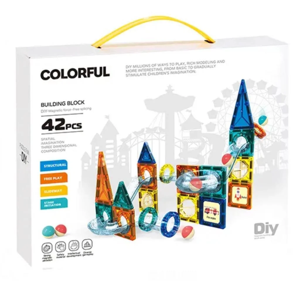 BRINQUEDO PARA MONTAR BLOCOS MAGNETICOS 42PCS PP IMPORT (UNIDADE) - imagem 6