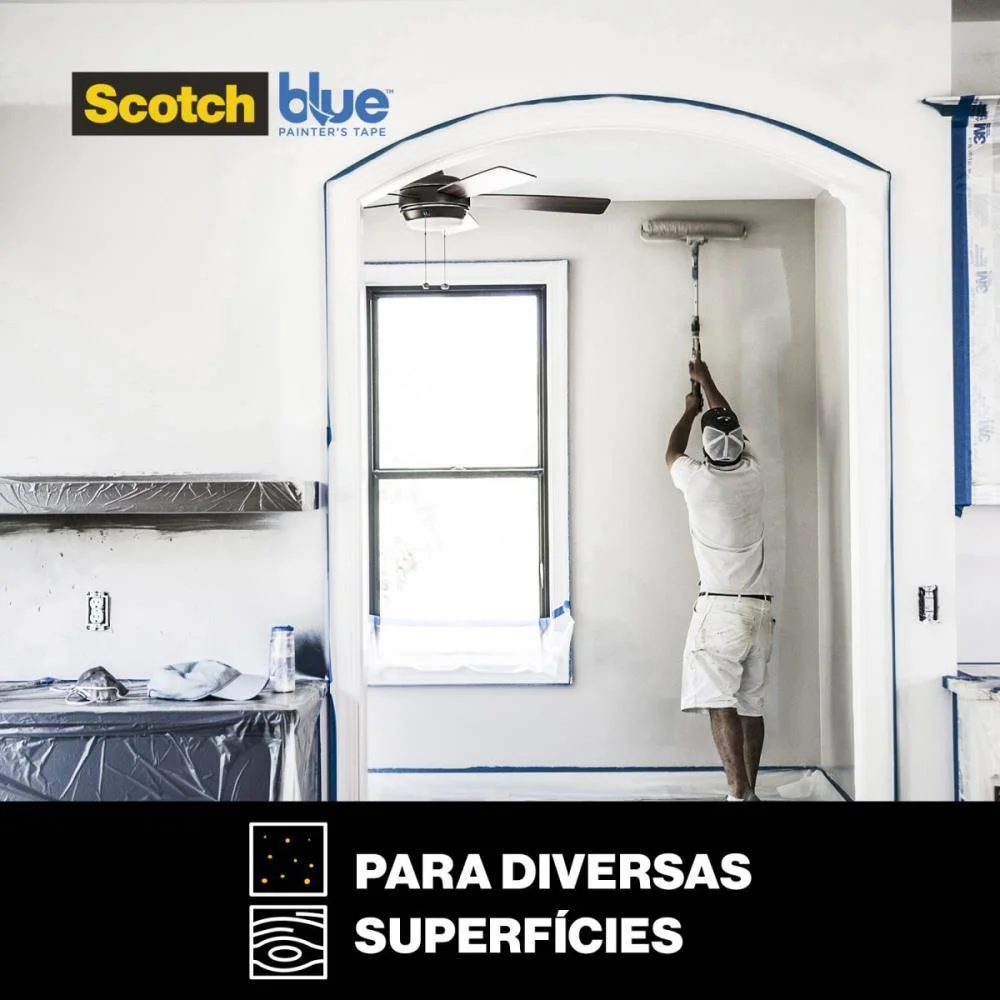 FITA CREPE BLUE TAPE 2090 18MMX50M 3M (ROLO) - imagem 5