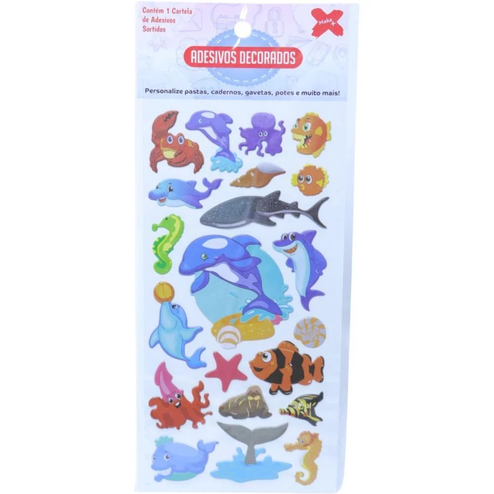 ADESIVOS DECORADOS 10X24CM. OCEN KIDS CART.SORTID MAKE+ (PCT.C/24) - imagem 8