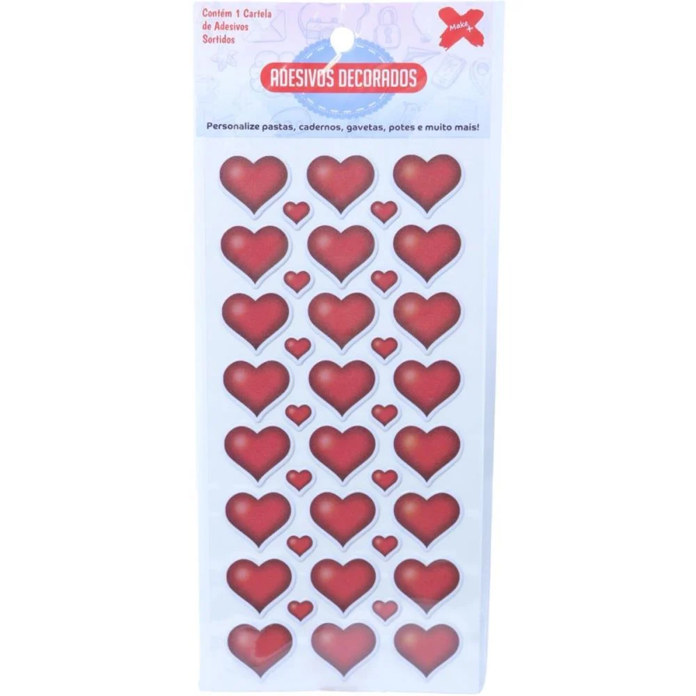 ADESIVOS DECORADOS 10X24CM. GIRLS CARTELA SORTIDA MAKE+ (PCT.C/24) - imagem 10