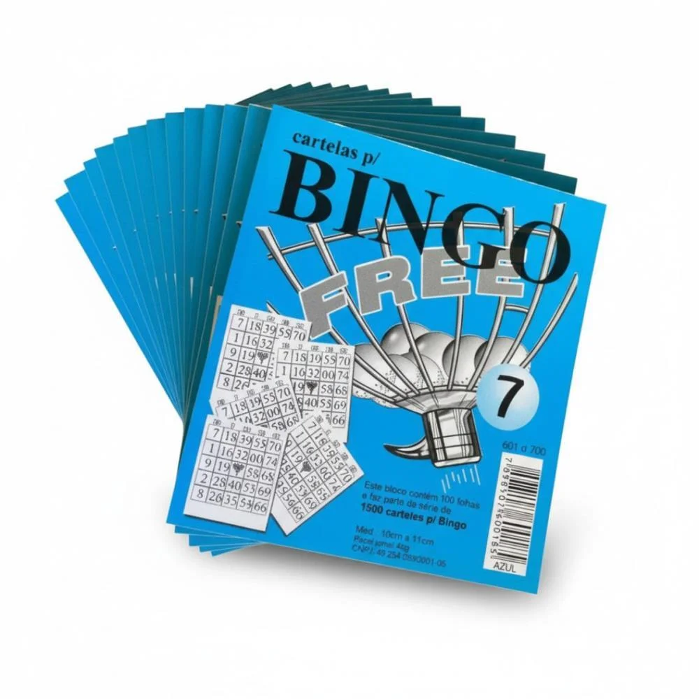 BLOCO PARA BINGO AZUL 110X100MM 100 FOLHAS GRAFICA GUERRA (PCT.C/15) - imagem 4