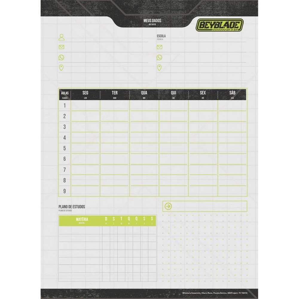 CADERNO 01X1 CAPA DURA BEYBLADE 80FLS. JANDAIA (PCY.C/04) - imagem 12